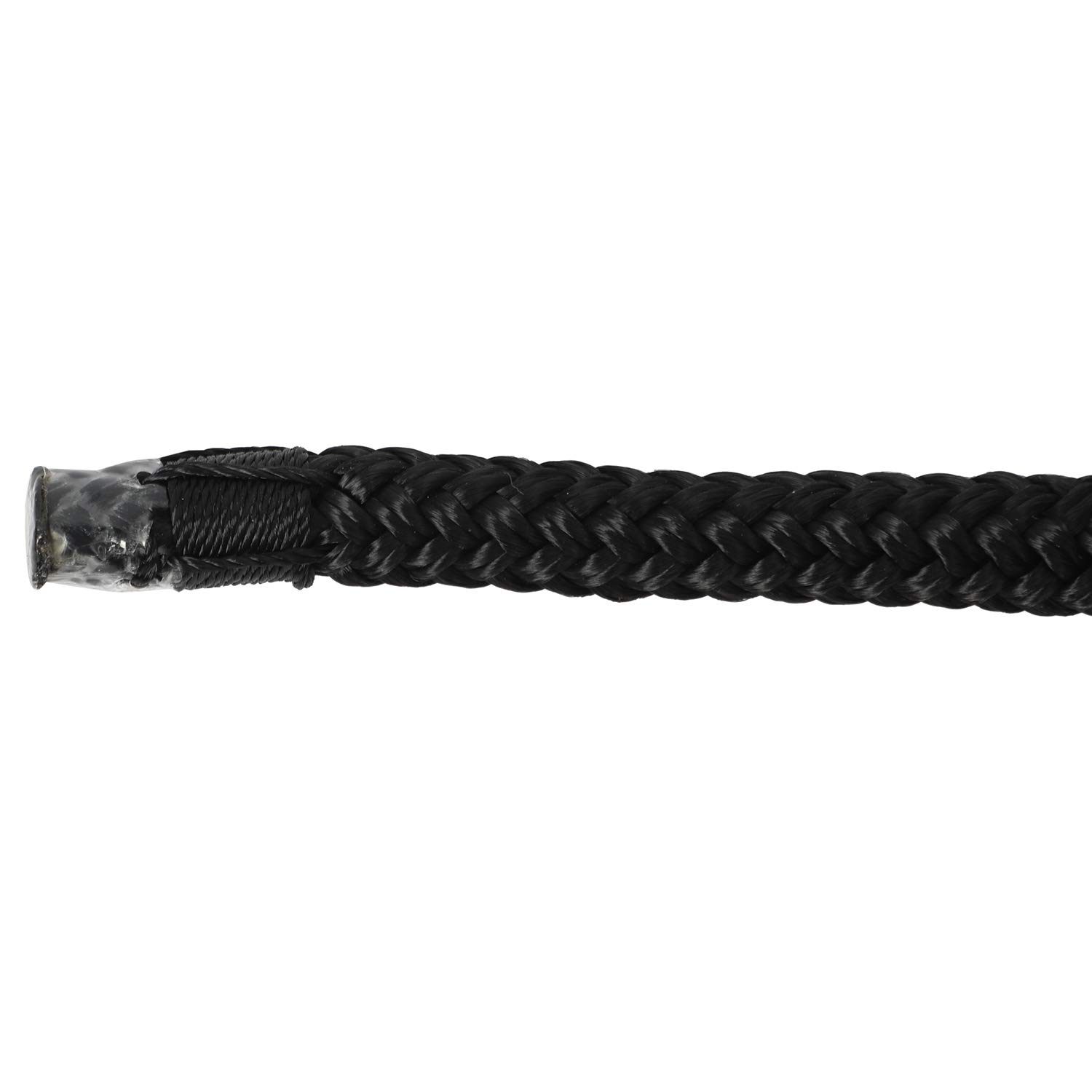 NovelBee 3/8" x 300' Doppia treccia Nylon Anchor Line con ditale (nero)