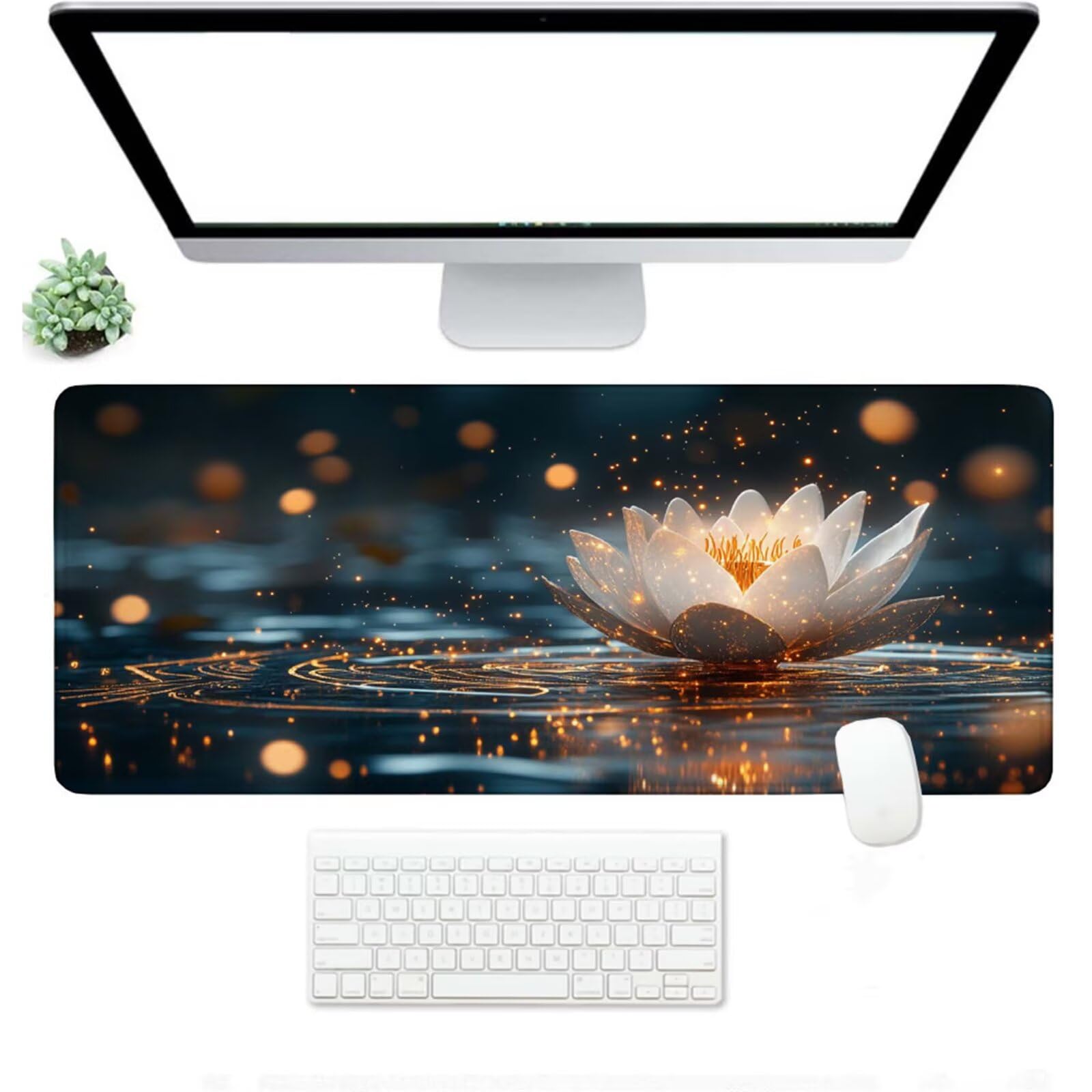 Podkładka pod mysz XXL 1200 x 400 x 3 mm, czarna podkładka pod mysz, duża podkładka pod mysz zen z wodoodporną i antypoślizgową, zmywalna mata na biurko do gier, akcesoria biurowe, prezenty dla