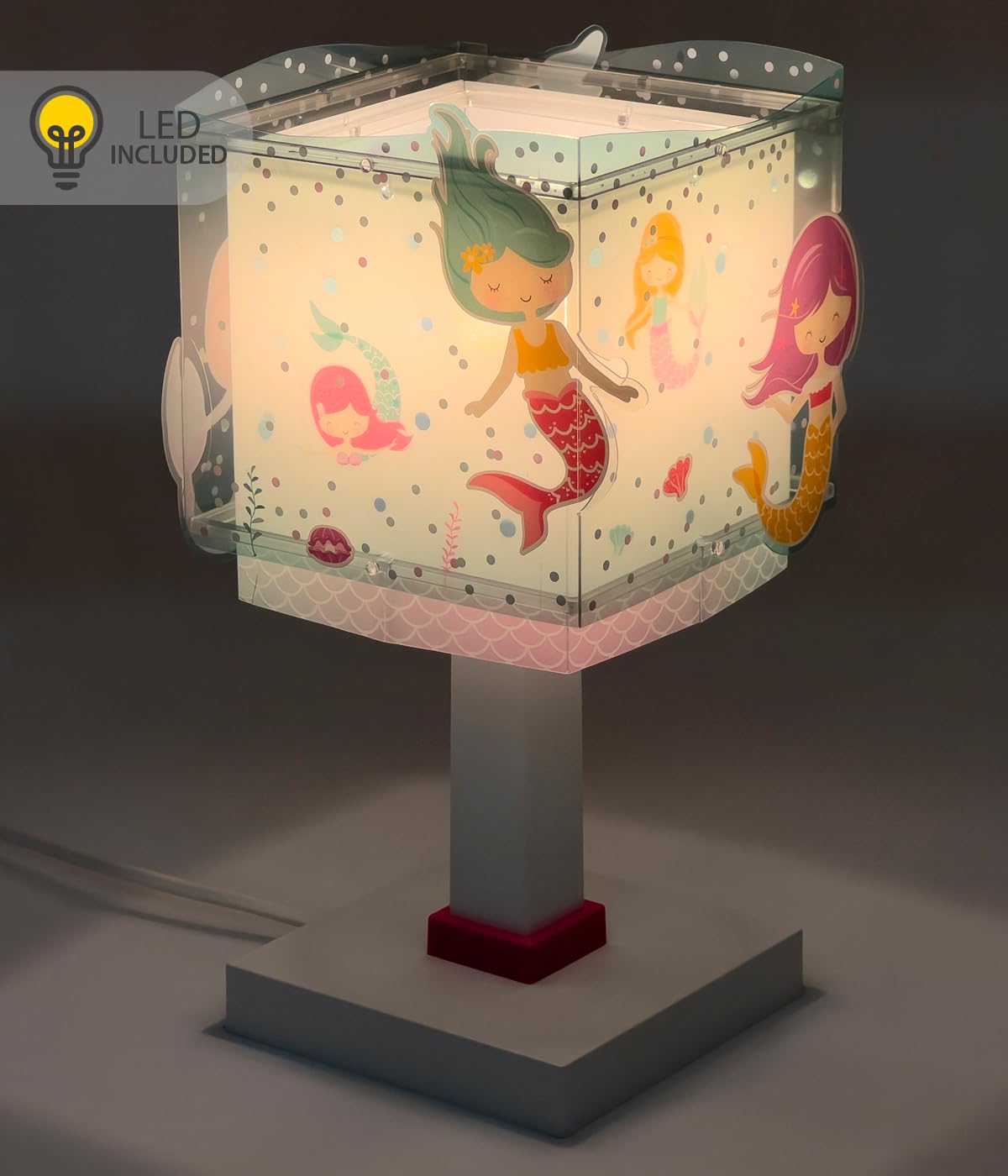Dalber Lampe de chevet enfant Mermaids Sirènes G4 LED 4 W Ampoule incluse