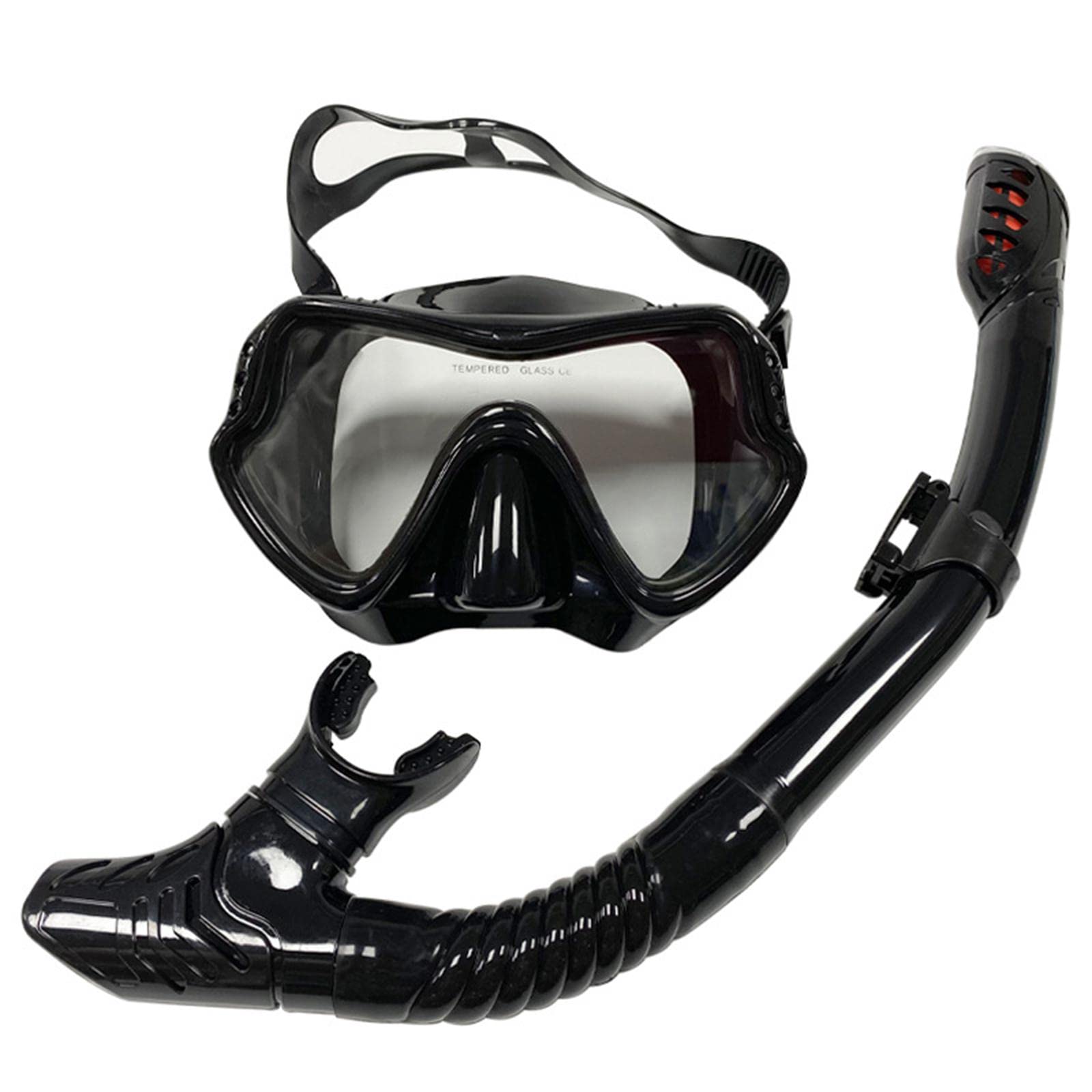 Schnorchelset Tauchausrüstung Schwimmbrille Schnorchel Tauchmaske Aus Flüssig Und Gehärtetem Glas mit Einstellbarem Band für Erwachsene Und
