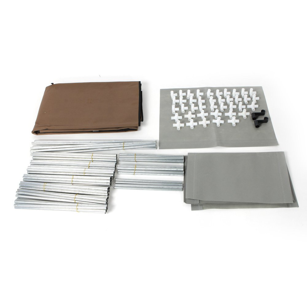 JASOYA 4-Layer 10 Lattices Non-Woven Fabric Wardrobe Coffee for Living Room,Bedroom,Entrance