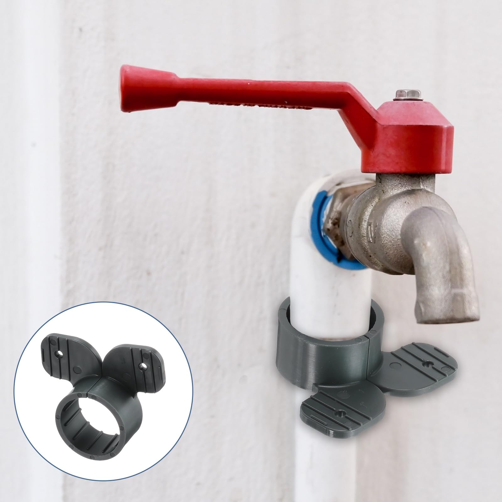 QUARKZMAN 100pcs Colliers De suspendu Pour Tuyaux 1" Style Lépidoptère Gris