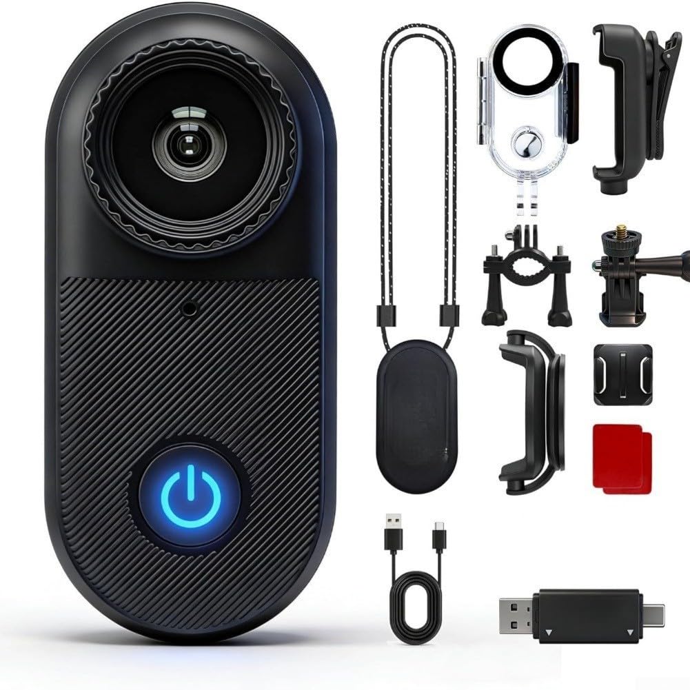 Caméra de corps en ABS 16,8 cm compacte pour vlogging (blanc)
