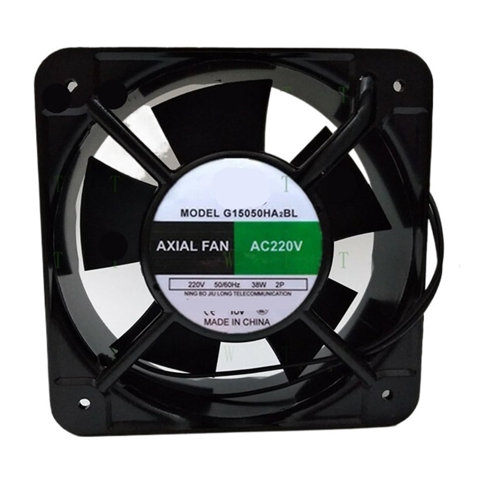 YMUGUEGH G15050HA2BL AC 220V 0.22A 38W 15cm cooling fan 2 wire