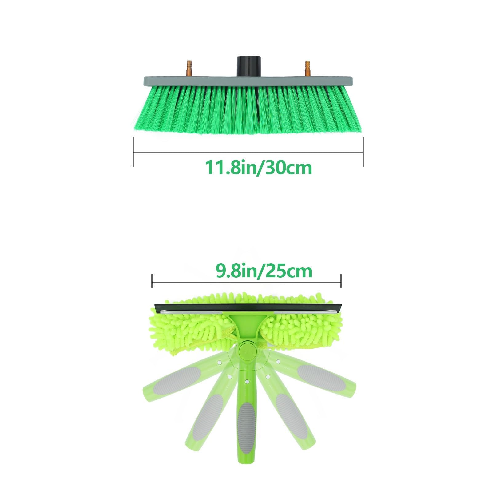 Kit de Cepillo y rasqueta para Limpieza de Ventanas 9M – Limpiador de Coches y Paneles solares a presión de Agua techos, vehículos y Limpieza Exterior.