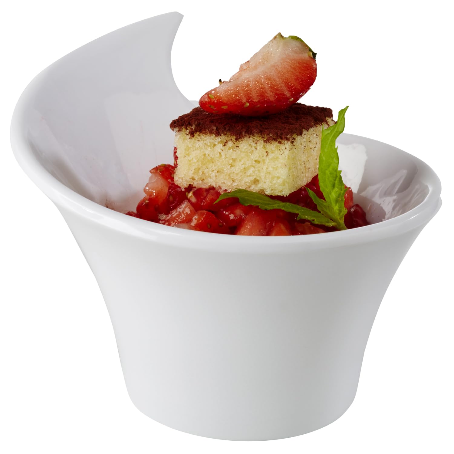APSFRIENDLY 79041 Dipping Bowl, Snack Bowl, Recycled Plastic (PET), 8.5 x 7 cm, Height 6 cm, 0.07 Litre, White