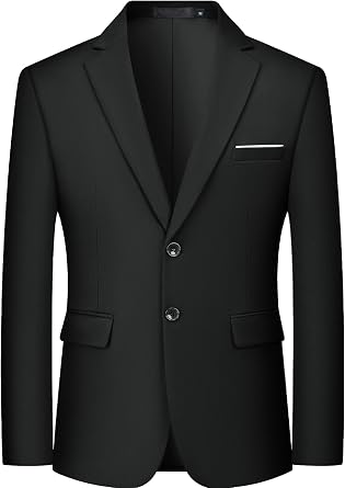 MAGE MALE Mens Slim Fit Suit Jacket 2 Button Blazer Dress Business Wedding Party Jacket