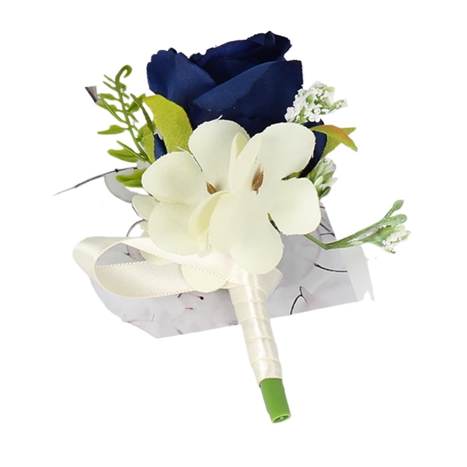 UJEDFHV Wedding Simulation Rose Corsage Wedding Boutonnieres For The Best Man And The Groom, Artificial Rose Bridal Wrist Corsages For The Bride And The Bridesmaid For Proms