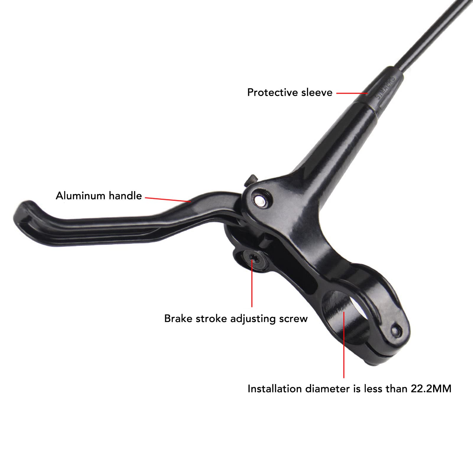 Mountain Bike Hydraulic Disc Brake Set, Aluminum Alloy Construction, Right Rear 2 Piston Design, Powerful Braking Performance, Exquisite Workmanship, Ergonomic Anti skid