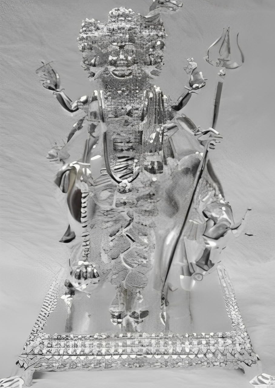Dattatreya idole argent 925 pour coin méditation et rituel puja