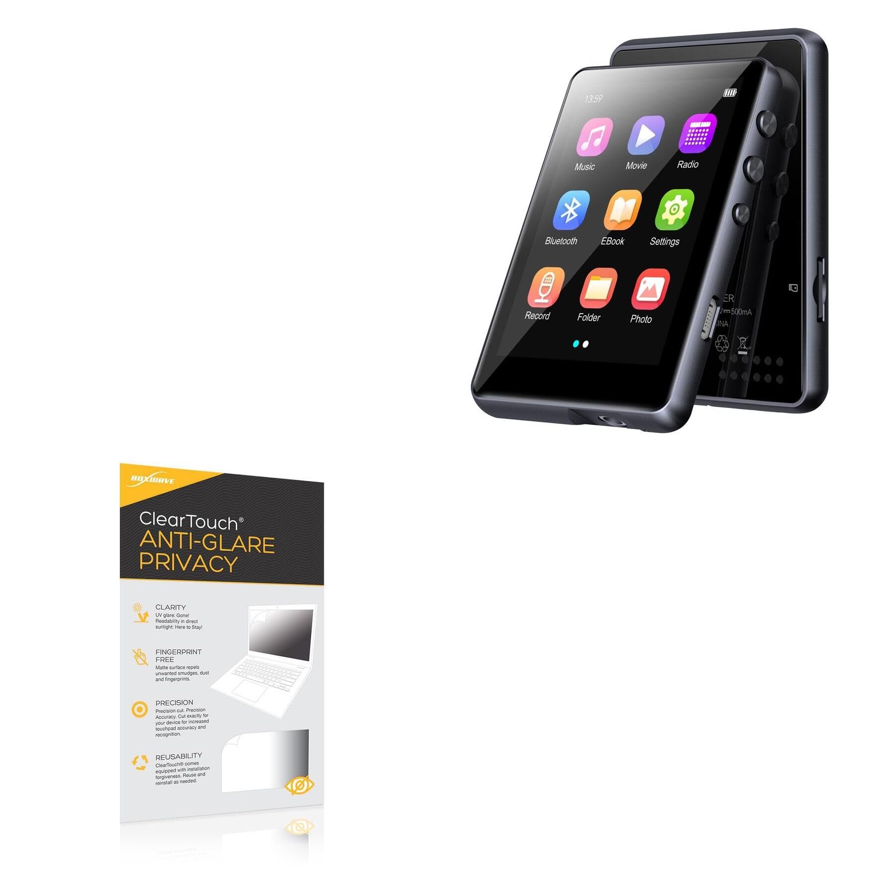BoxWave Screen Protector Compatible with JOLIKE M4 mp3 Player mp4 - ClearTouch Anti-Glare Privacy (2-Pack), Privacy Screen Protector Flexible Film Anti-Glare