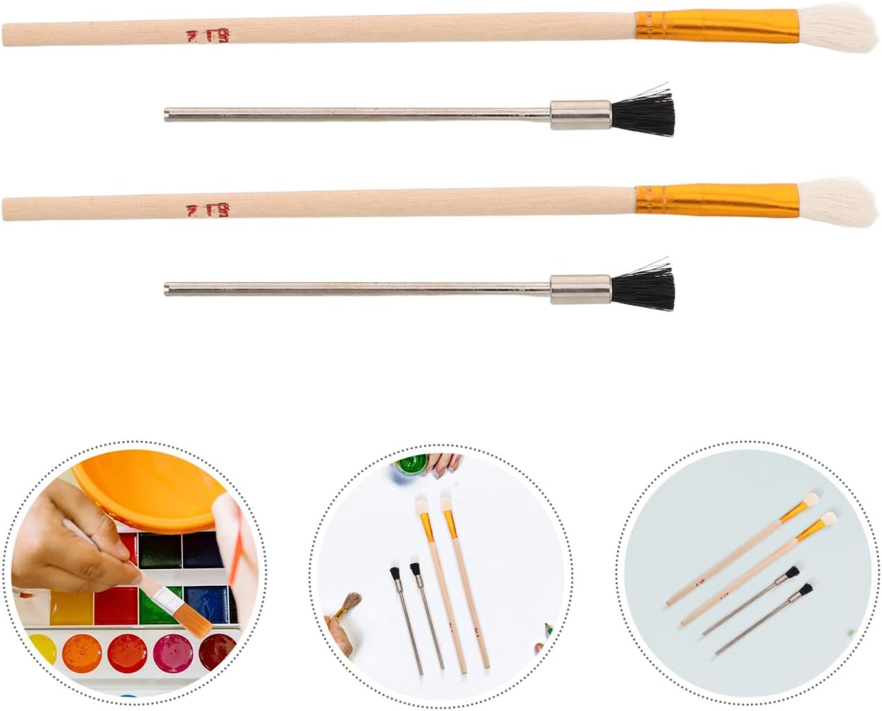 Airbrush Cleaning Tools 4Pcs Small Scrub Brushes for Cleaning Airbrush Accessories Nozzles and Parts Maintenance Kit
