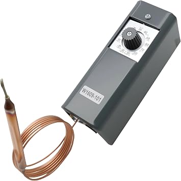 W1609-101 Refrigeration Thermostat Control with Remote Bulb 5 Ft Capillary | TH-1609 Model, Refrigeration Temperature Controller,30F to 90F -34C to 32C Temperature Range