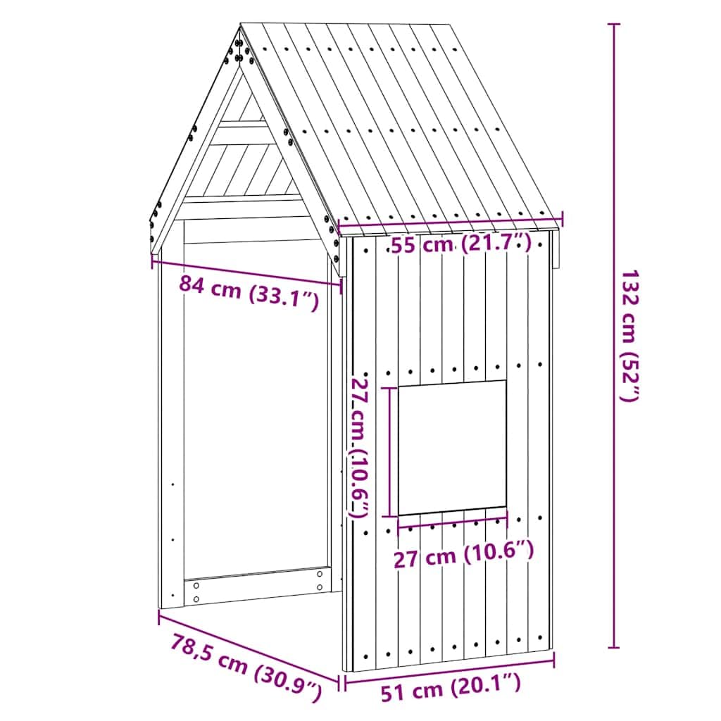 Techo para cuna de madera de pino maciza, color marrón cera, 55 x 84 x 132 cm, con lado abierto, adecuado para habitaciones infantiles, accesorios para marco de cama y montaje, somier de