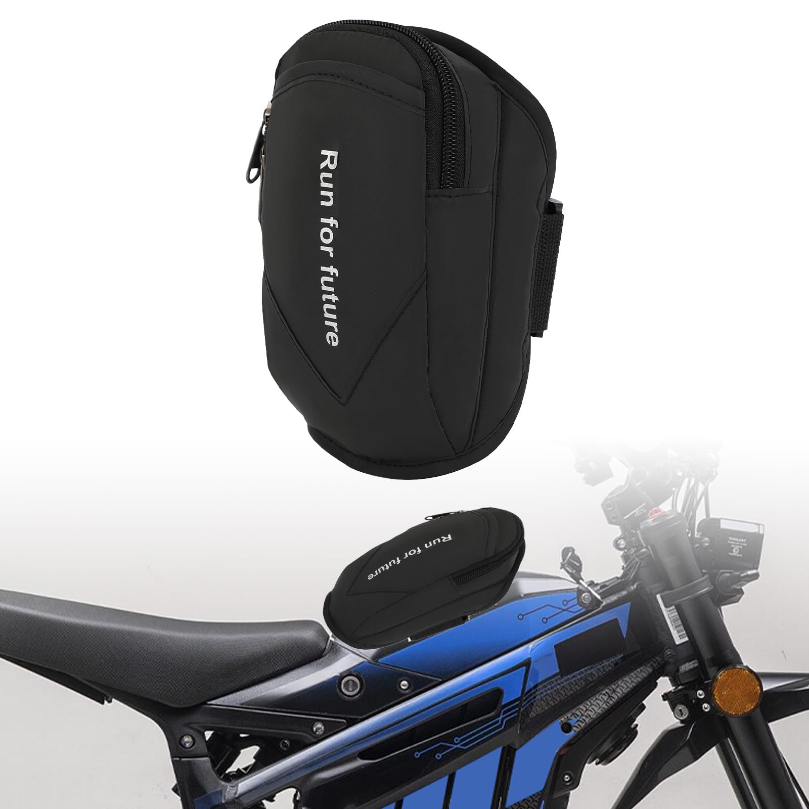 Bolsa Herramientas Universal Moto,Bolsa Teléfono Bolsa Almacenamiento para Talaria Sting Talariasting X3/MX3/MX4 Sur-Ron X/S Super 73 E-Bike Negro