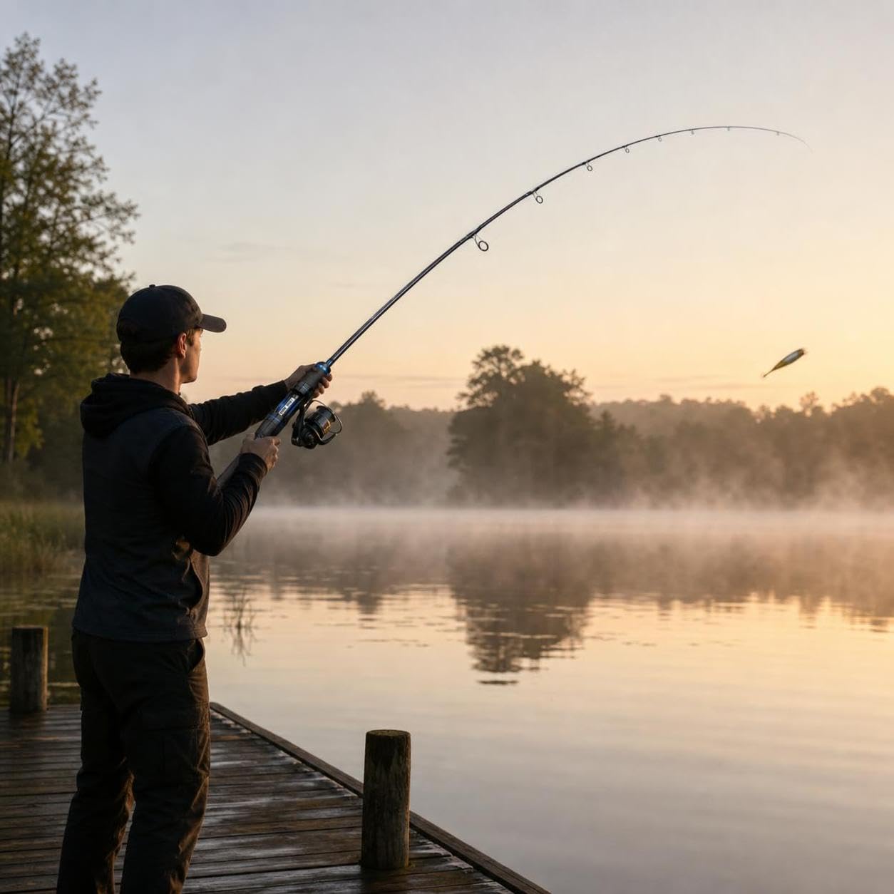 Canna da per Artificiali, 1.98 metri ML | Azione , Canna non Telescopica, Battute di pesca, Per Esploratori Acquatici