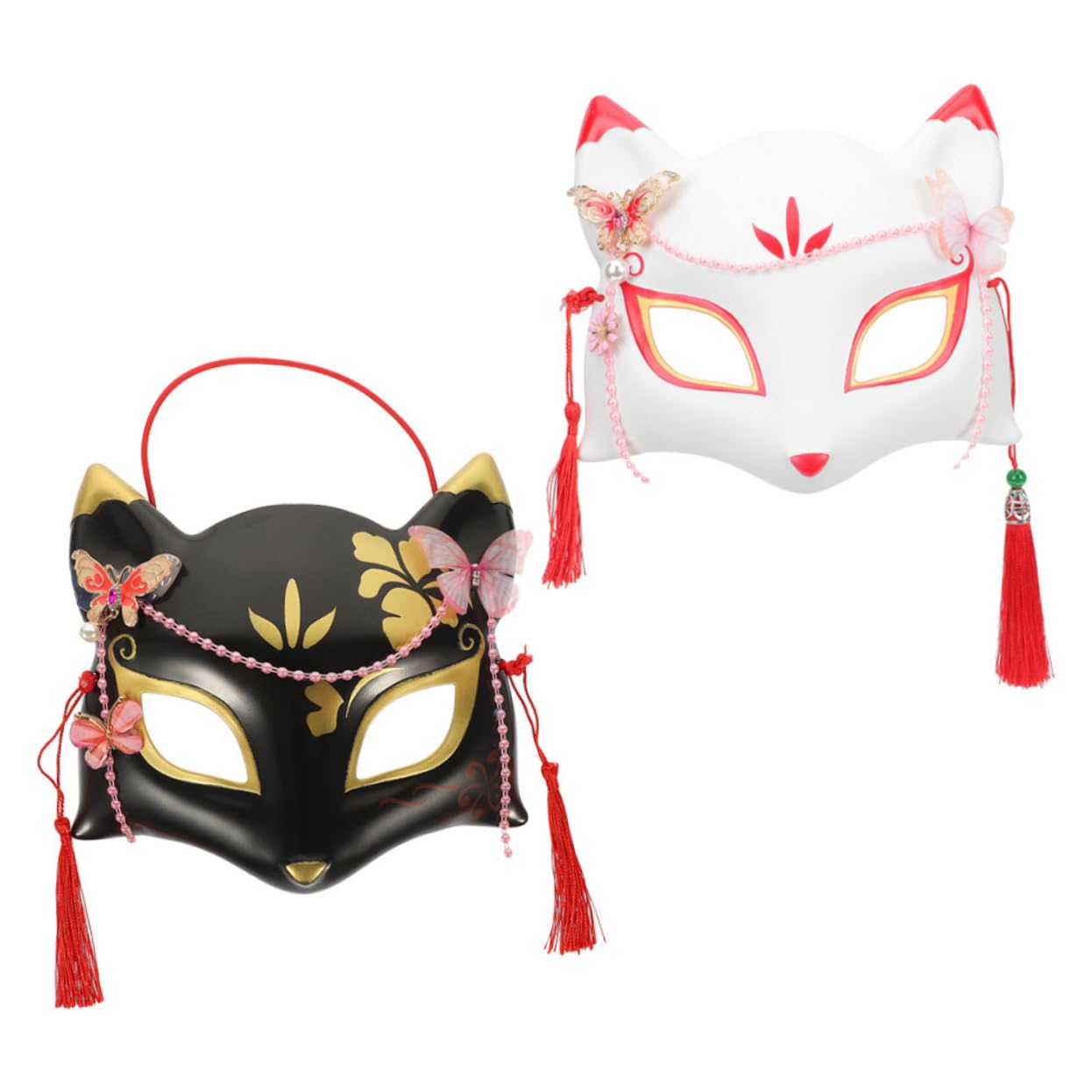 Healeved 10 Pezzi Maschera Fox per Cosplay e Halloween Maschera Decorativa per e Mascherate Facile Indossare con Accessorio per Compleanno e