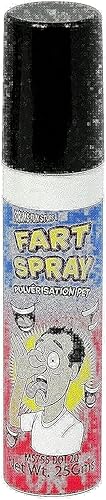 Aerosol para bromas gases flatulencias con olor 088 onzas talla única  RojoBlancoNegro