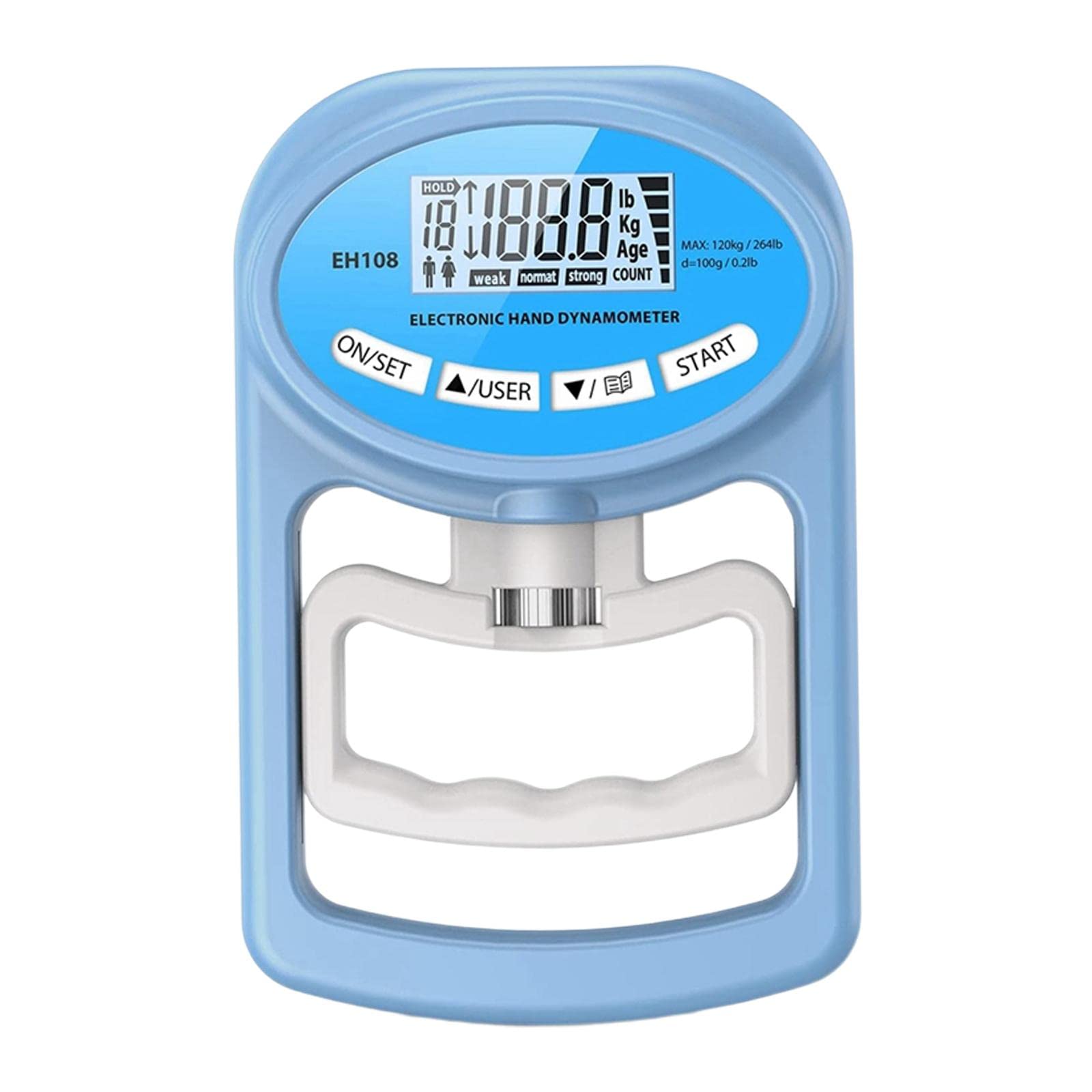 Esercitatore manuale portatile con display digitale per sport accessori per allenamento blu 19,5 x 12,5 cm