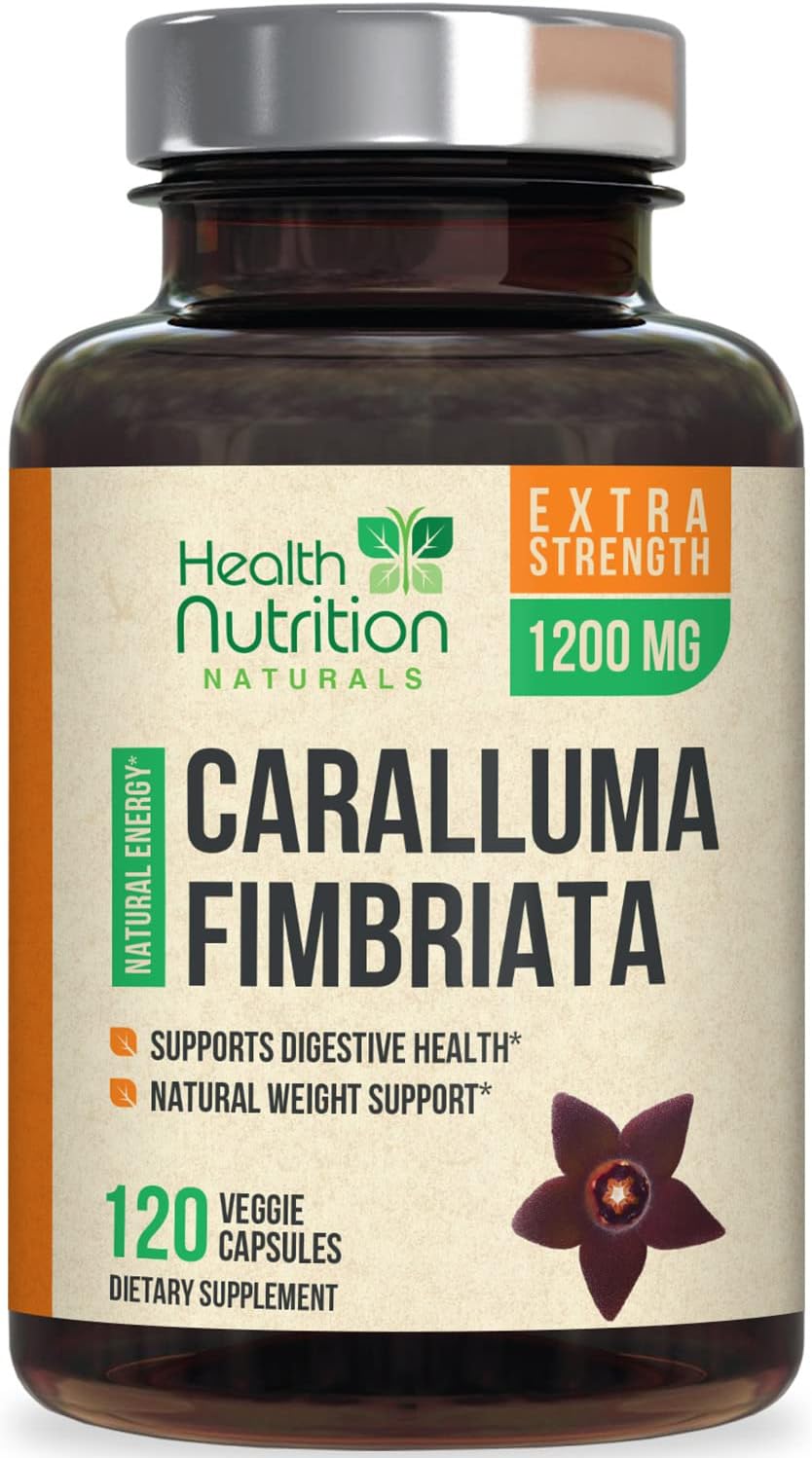 Caralluma Fimbriata Extract 1200 mg - Maximum Strength Natural Endurance Support, Made in USA, Best Vegan Caps for Women and Men - 120 Capsules