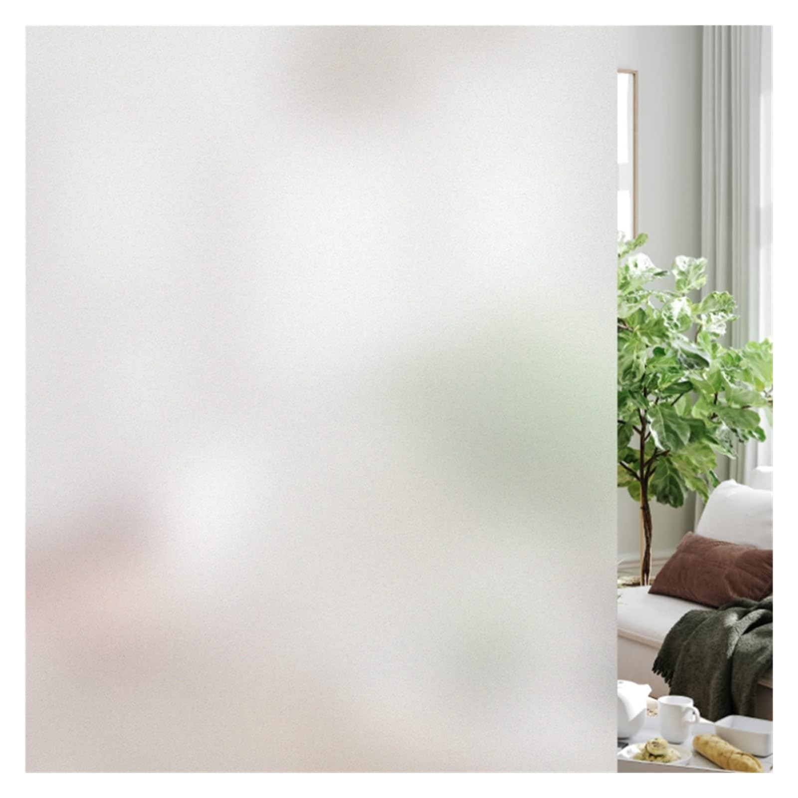 Frosted Privacy Decorative Film, Heat Anti-static, Adhesive Small Office/home Office(45x200cm)