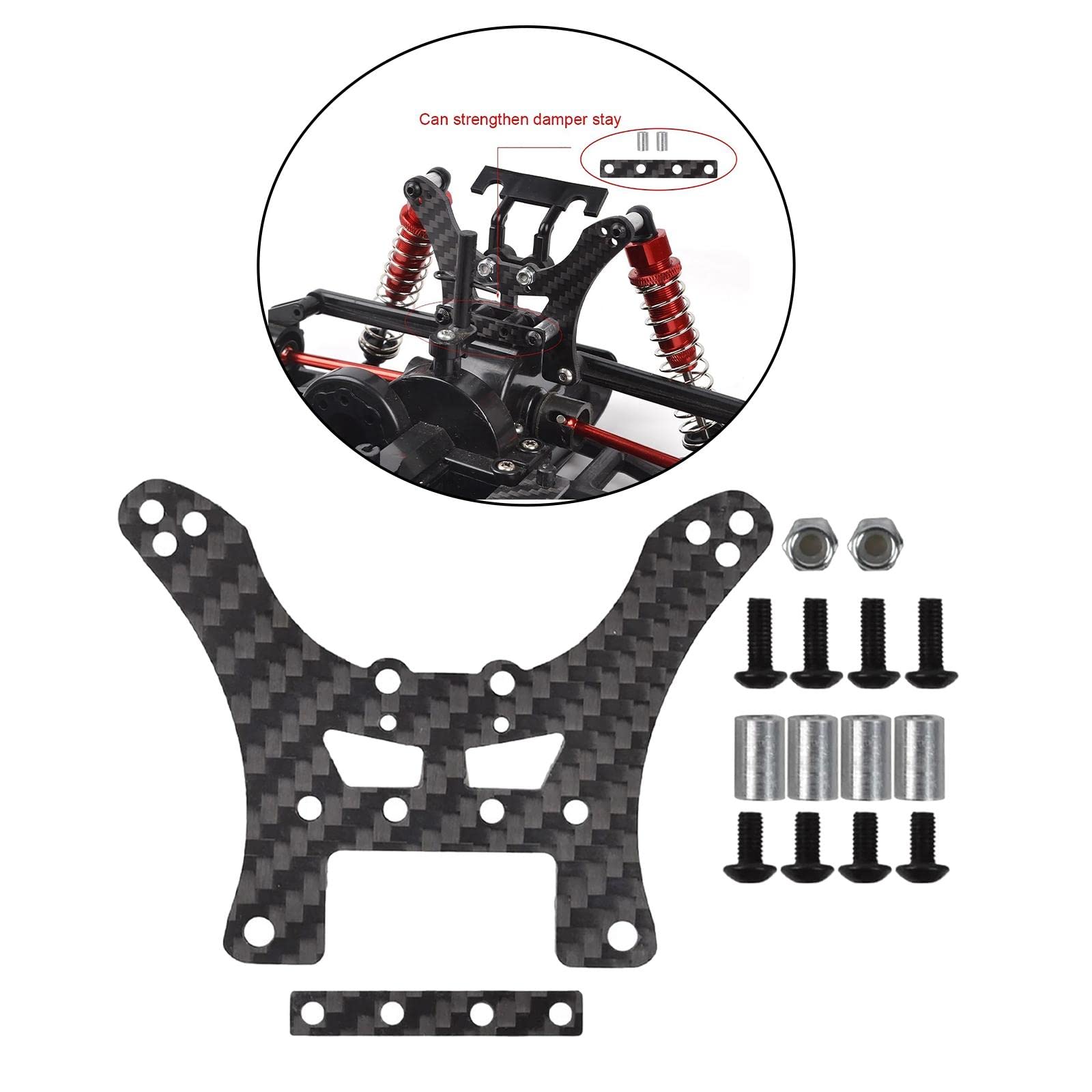 タミヤDT-02 カーボンダンパーステー② タミヤ OP.1947 TT-02 カーボンダンパーステーII (3.5mm厚