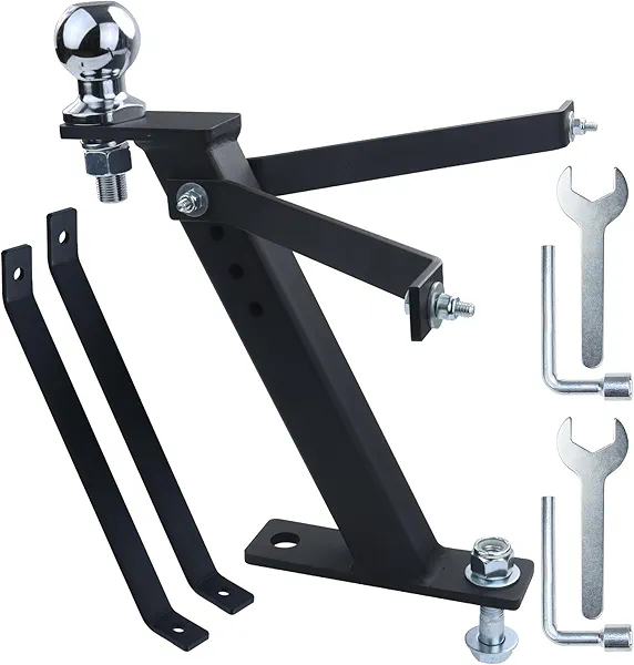 LAWNEAGLE Lawn Mower Trailer Hitch with Chromed Ball Hitch 3,500 lbs (2"x3/4"x2") for Cub Cadet, Husqvarna, Huskee, Craftsman and Most Conventional Lawn Mowers