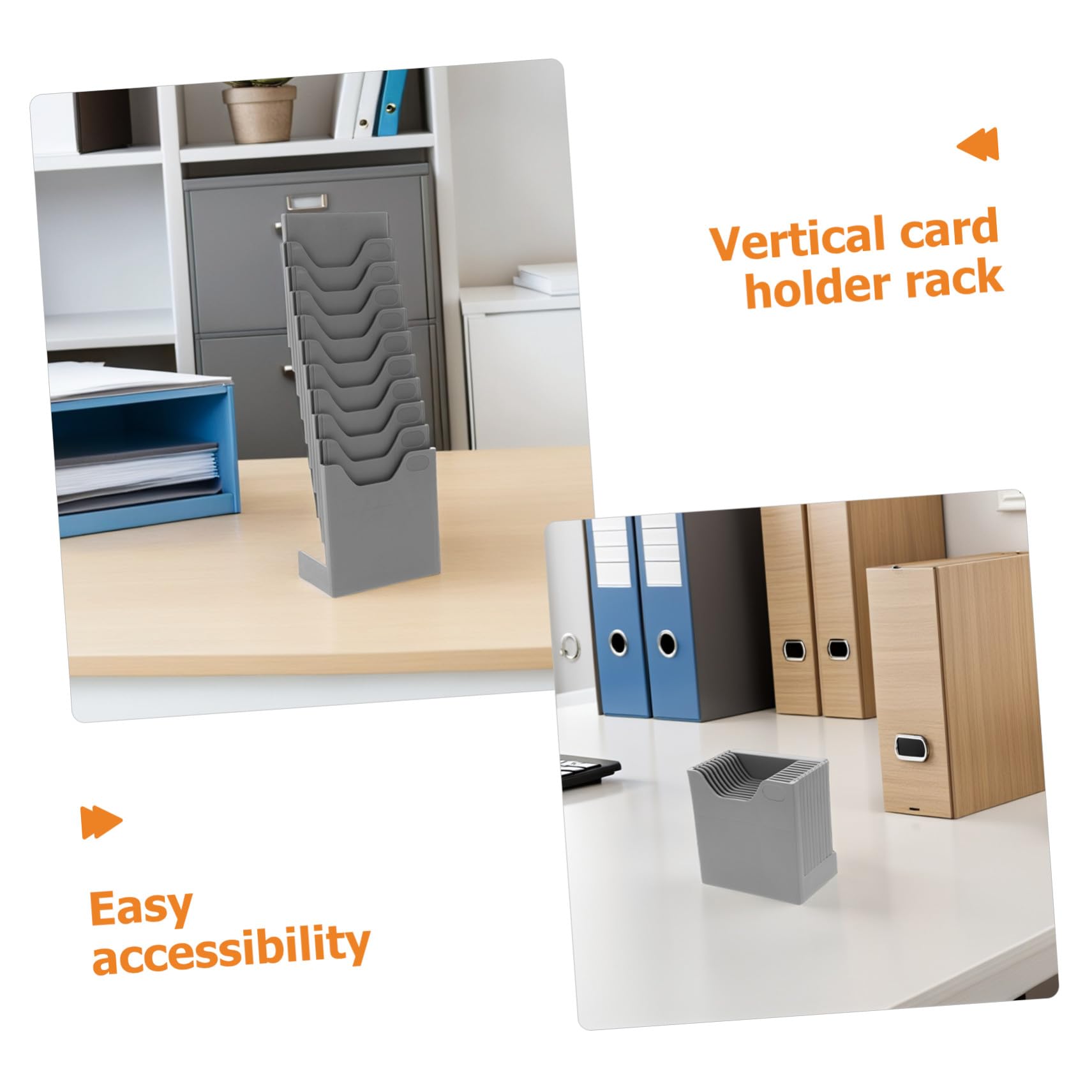 Veemoon 4pezzi Porta Tessere in Piedi Da Espositore Verticale Con Scomparti Per Ordinamento Materiali Magazzino e Archiviazione Presenze Dipendenti Porta Biglietti Da Visita in Plastica