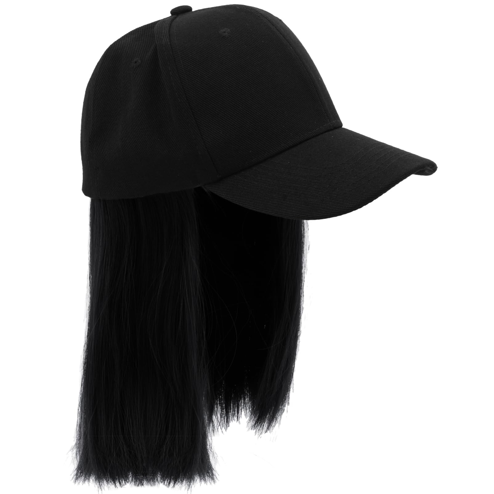 SHERCHPRY Integrated Straight Wig Hat for Women Stylish Cap with Natural Look Synthetic Hair Costume Accessory for Parties Events Durable High Temperature