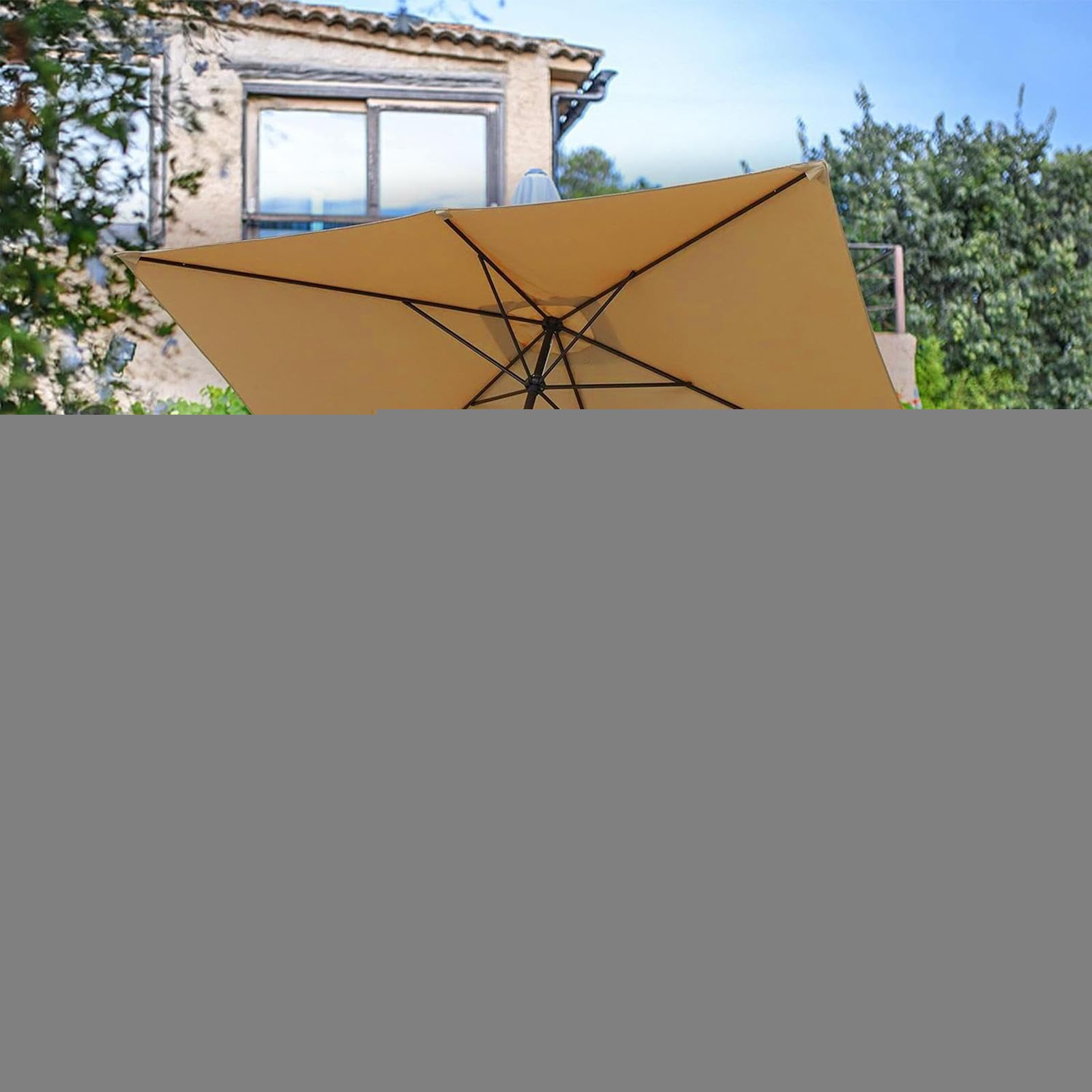 Baldachim parasola, 15 x 25 cm prostokątny parasol górna pokrywa zapasowy baldachim, wodoodporny parasol na plażę na zewnątrz dziedzińce szklarnie taras