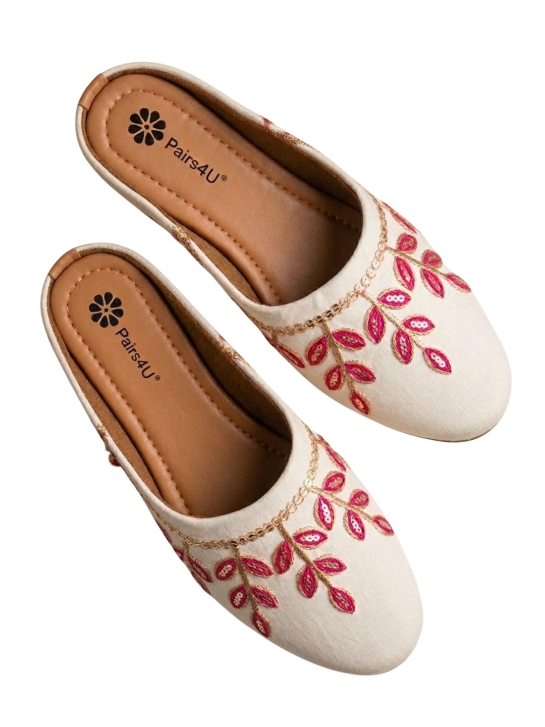 Women Embellished Embroidered Canvas Slip on Flats-picture-24
