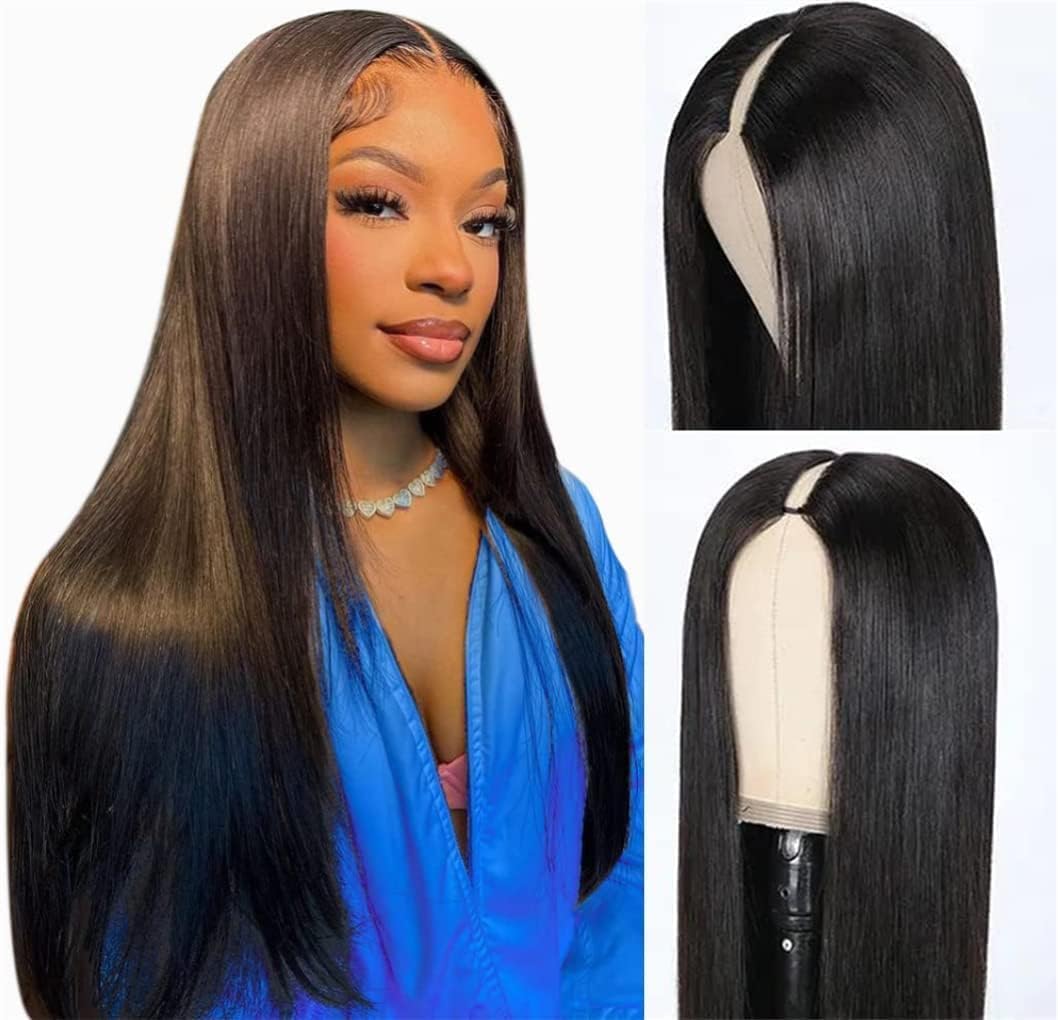 V Part Wig Human Hair Straight Human Hair Wigs for Black Women 150