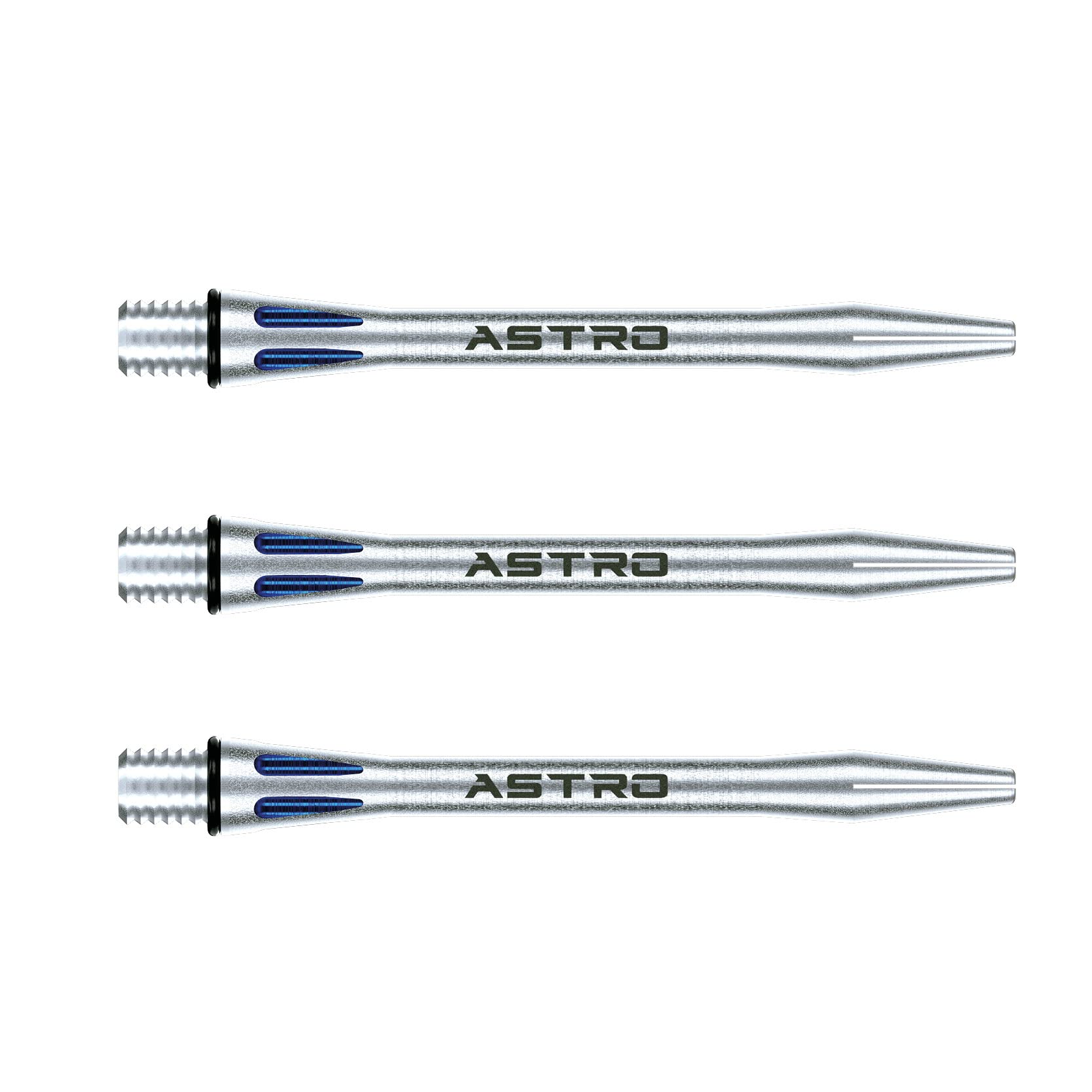 WINMAU Astro Aluminium Blue Medium Dart Stems (Shafts) - 1 set per pack (3 shafts in total)