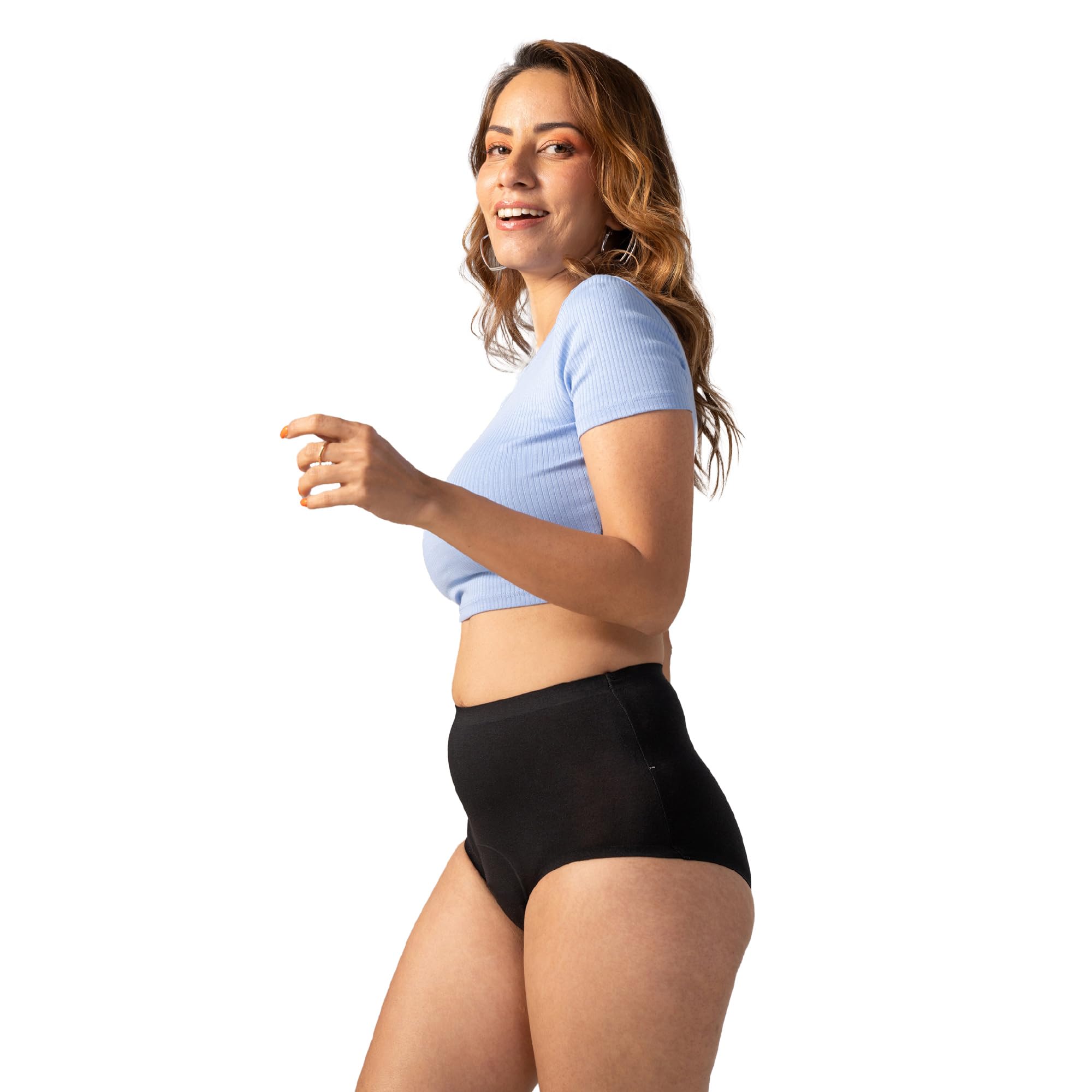 mahina Oh So Soft Period Panty for Women & Girls | Modal | Black | High-Rise | Medium Flow Type | Reusable | Leak-Proof | No Pads | Comfy & Super Absorbent | Stain & Rash-Free | Pack of 1-picture-56