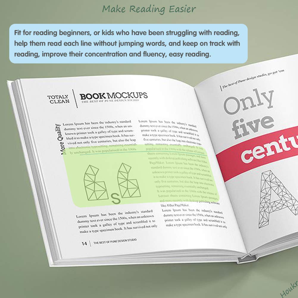 Houkr Guided Reading Highlight Strips Colored Overlay Reading Tracking ...