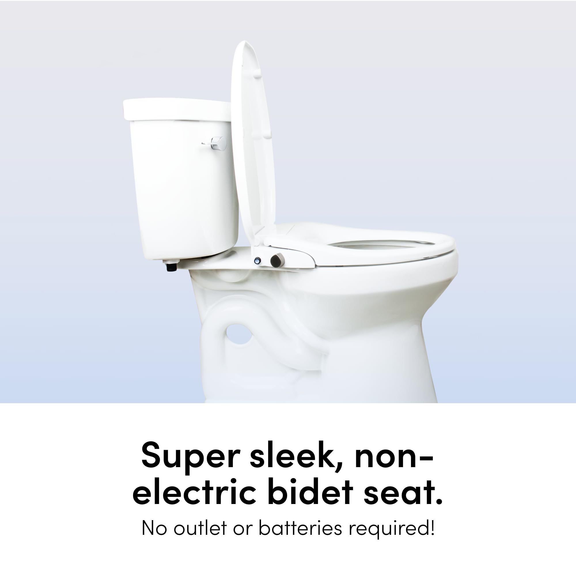 TUSHY Wave Non-Electric Bidet Toilet Seat Sleek Elongated Design Quick-Release for Easy Cleaning DuoFlow Front Rear Wash Soft-Close — view 5