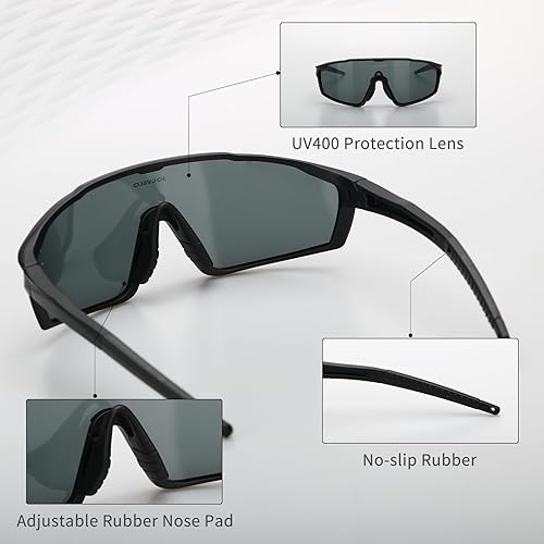 Miniatura 3 de JOGVELO Lentes de sol de béisbol juveniles, lentes de sol polarizados deportivos para niños y adolescentes, protección UV400 (edad 6-12 años)