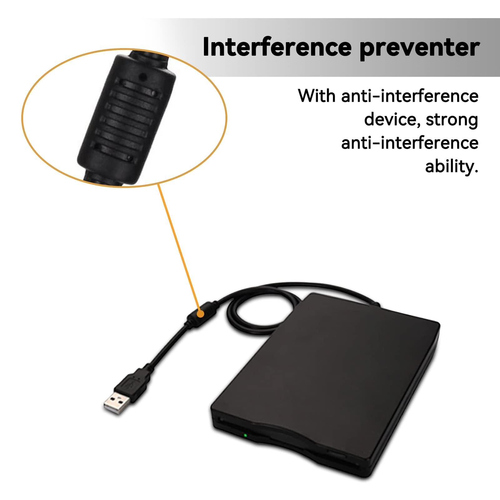 Nihcora Lettore di Floppy Disk da 3,5 Pollici, Lettore di Floppy Disk Esterno USB Tipo A&C per Laptop