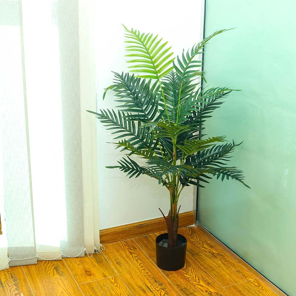 Yatai Decor Artificial Palm Tree - Artificial Palm Plants With Plastic Pot – Plants For Home – Artificial Tree Outdoor Fake Plants For Balcony Indoor Plants – Artificial Plants Outdoor (1.2 Meters)