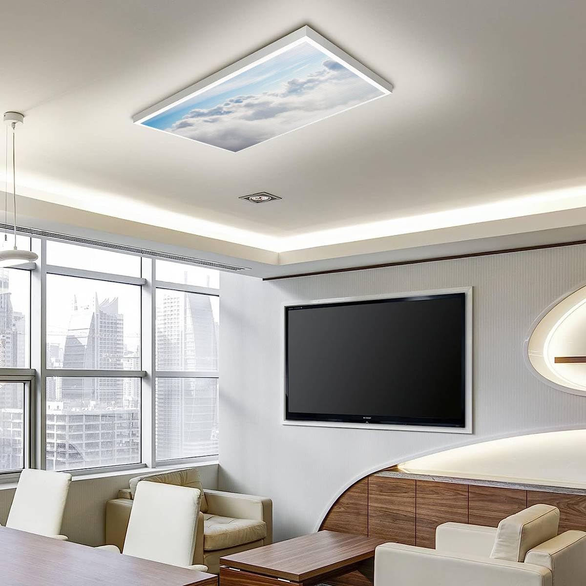 Amazon.co.jp: 装飾用蛍光灯カバー シーリングライト用 4パック 雲