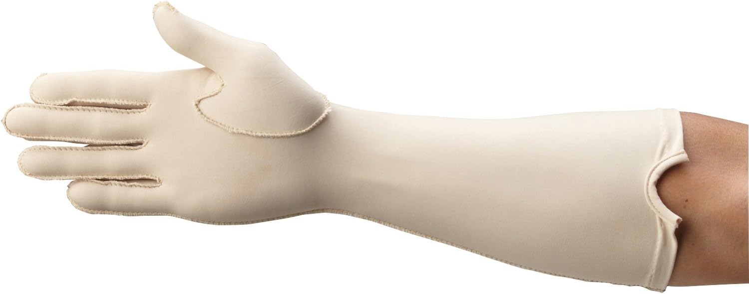Rolyan 50973 Forearm Length Right Compression Glove, Medium