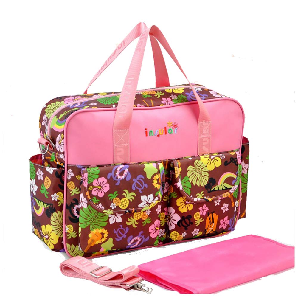 Alipher Diaper Bag Women Tote Bag Nylon Nappy Bag Durable Shoulder Bag Pregnant Handle Bag (Hawaii Style)