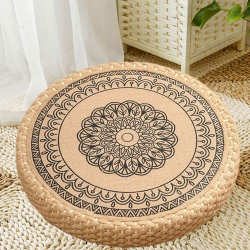 Tapis rond boho de sol pour soulager le dos durant la méditation - 4
