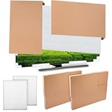 10 Pcs Foam Mirror Box Set TV Box for Moving Picture Moving Include Large Case and Foam Flat Screen TV Cover Fits up to 65'' W x 36'' H for Art Display Protect Pack (40 x 60 x 4 Inches)