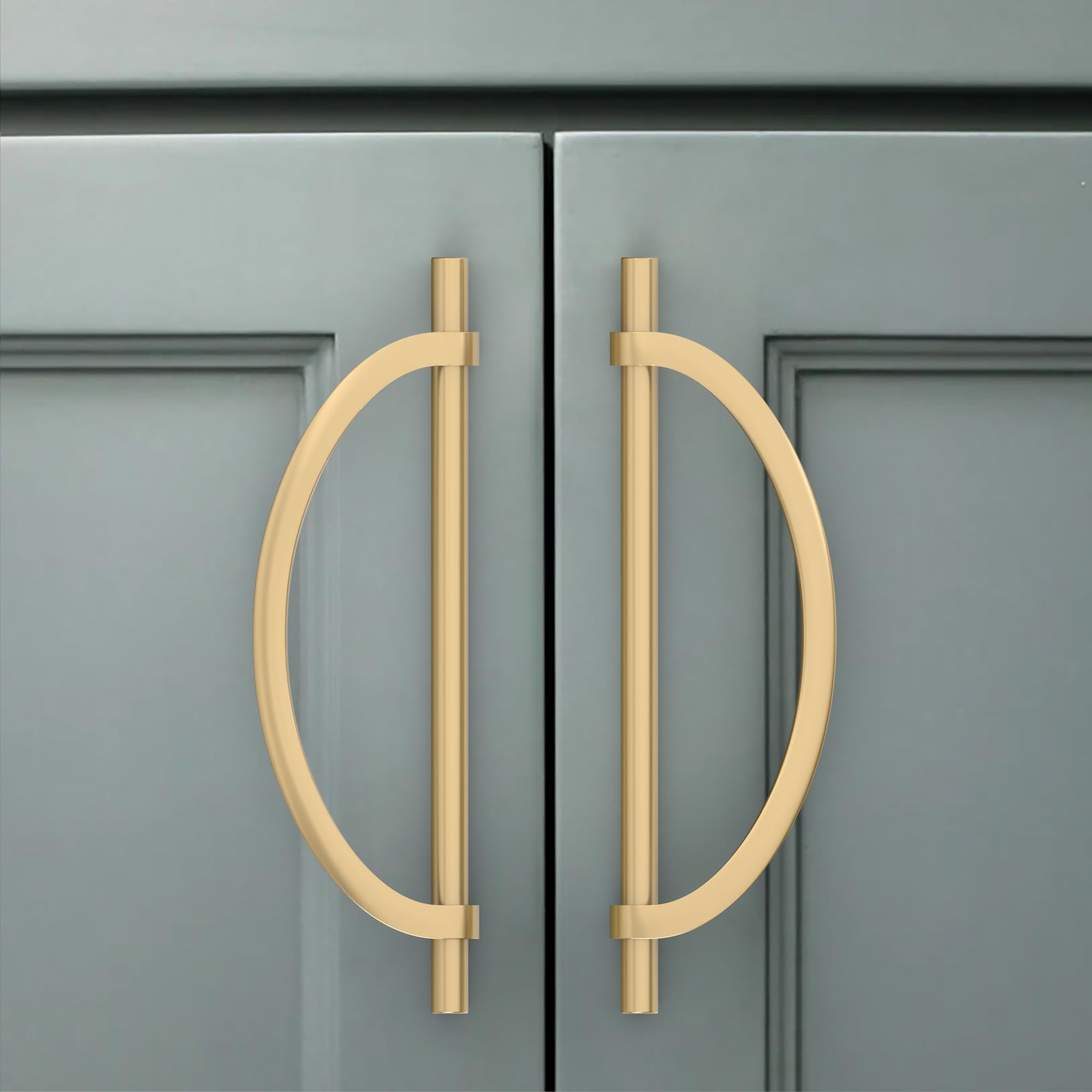 Brushed Gold Cabinet Pulls - 10 Pack -8 Brushed Gold Cabinet Pulls - 10 Pack -8