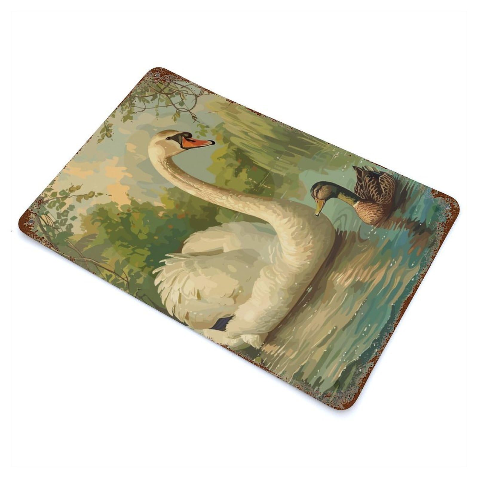 Lake Life Decorative Tin Sign 11.8"x7.9", Retro Wall Decor for Living Room, Hallway And Home Decor