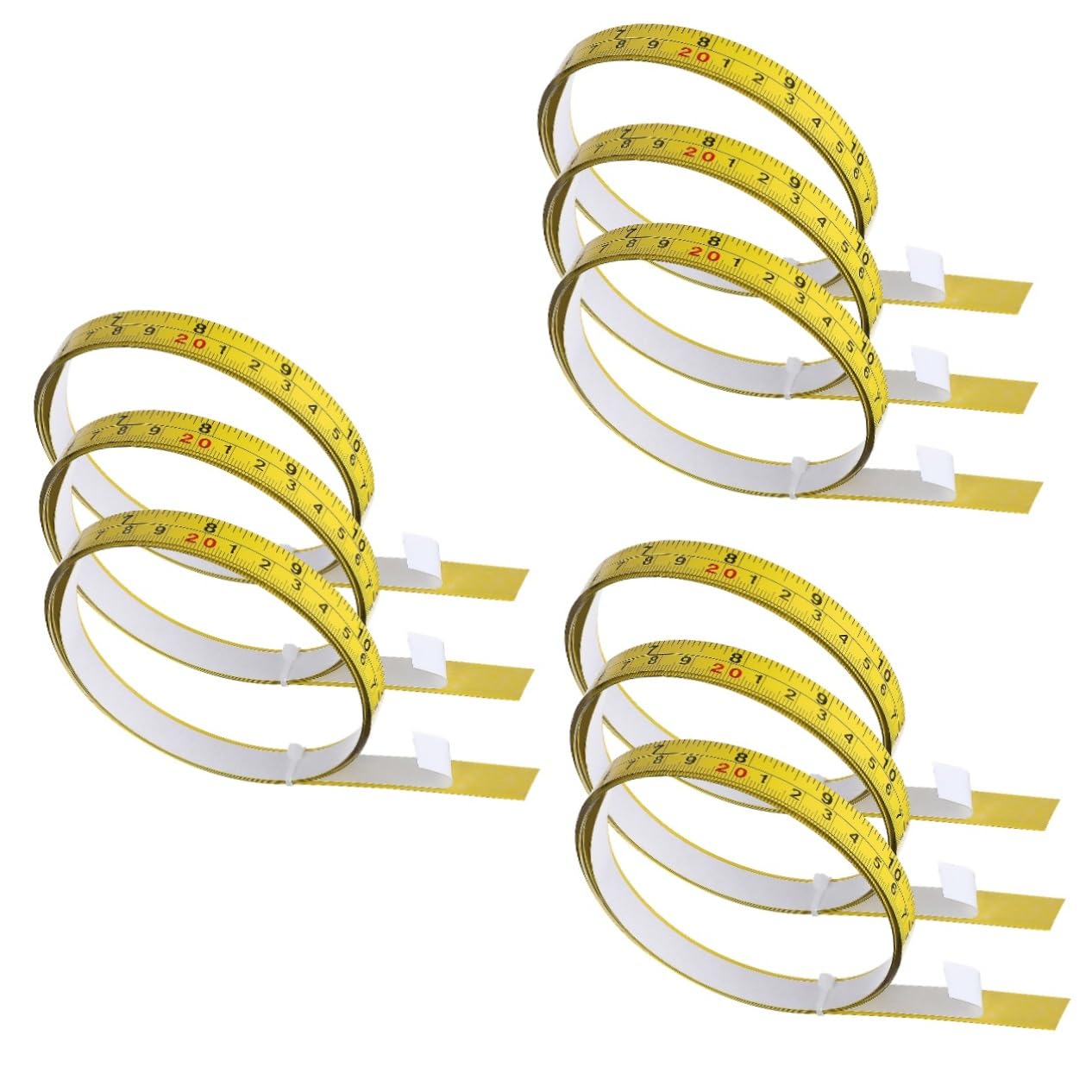 Tofficu 3 Ensembles Règle Adhésive Auto Adhésive Lot Pour Mesurer Établis Avec Échelles Claires 3 Pièces * 3