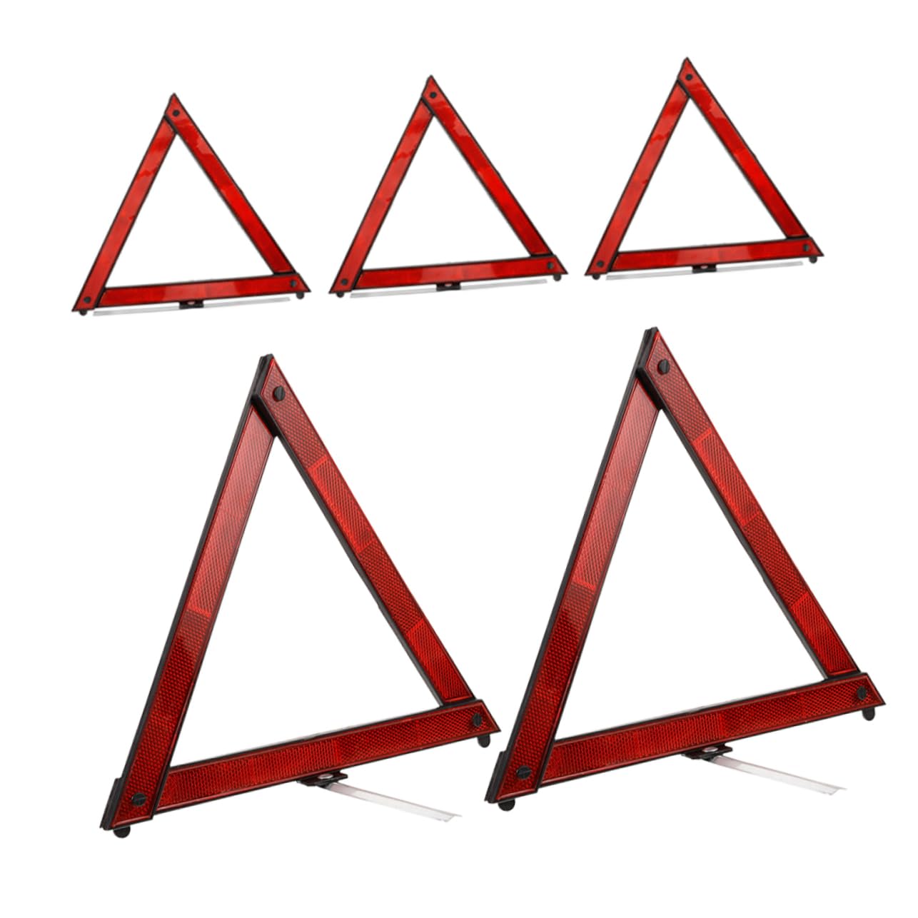 KICHOUSE 5pcs Car Triangle Safety Reflectors High Visibility Emergency Road Signs Reflective Warning Triangles for Trucks