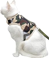 Vista 25 de Arnés de gato con correa, ajustable para gatos, chaleco acolchado para gatos, Black Plaid