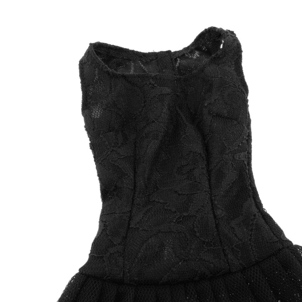 Brautjungfernkleid Aus Spitze Und Tüll, Party Abendkleid für 1/3 BJD Puppen, Schwarz